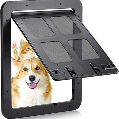 Porte moustiquaire légère pour chat de 5e génération, avec fonction de verrouillage automatique, avec rabat magnétique pour animal de compagnie