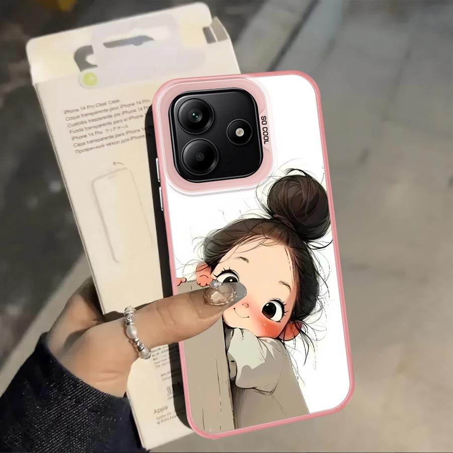 Cute Angry Girl Case for Xiaomi Poco F3 GT C50 F4 X3 NFC X5 C51 X3 Pro Back Phone Cover