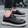 Autumn Spring Men Leather Flats British Style Breathable Male Formal Shoes Casual Round Toe Thick Bottom Business Man Shoes