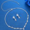 Fashion Jewelry Set With Dazzling Water Diamond For Brides And Women