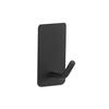 Punch-Free Stainless Steel Adhesive Hook for Coats & Hats - Strong Black Metal Door Hook