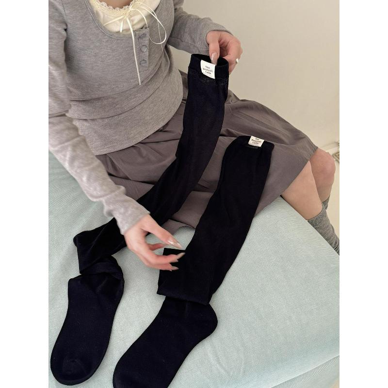 Frühling Sommer Unifarbene Dünne Netz-Wadenstrümpfe Damen Strümpfe Japanische Lolita Jk Kniehohe Lange Socken Oberschenkelhohe Strümpfe One Size gray