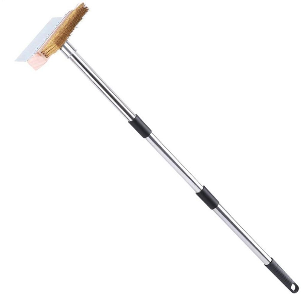 Pizza Stone Brush Aluminum Pizza Oven Tools With Long Handle Home Kitchen Supplies For Outdoor Cooking Grilling Fryer Baking