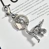 Dinosaur Bag Charm Keychain With Gold Plating For Cute Animal Bag Accessory