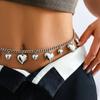 Big Small Heart Pendant Waist Chain Body Chains Waist Belt Chain Summer Beach Waist Body Chain Jewelry for Women Girl
