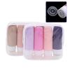4Pcs/Set Silicone Travel Bottles 90ml Travel Size Containers Leak Proof Refillable Liquid Squeezable Clear Toiletry Bag