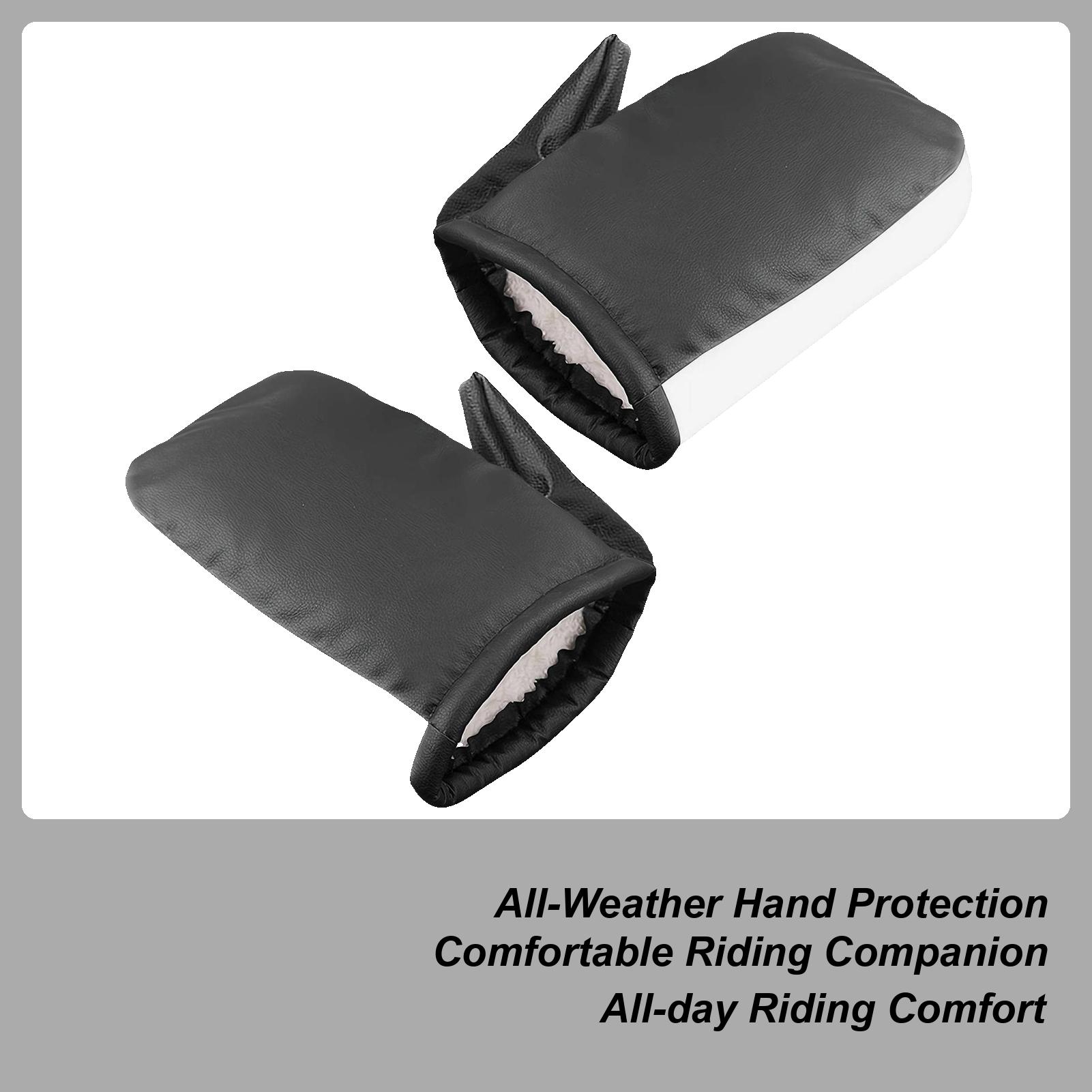 

Motorcycle Handlebar Muffs Windproof PU Leather Hand Warmers ATV Hand Warmers Scooter Handlebar Muffs For Men Women Winter Cold CHINA