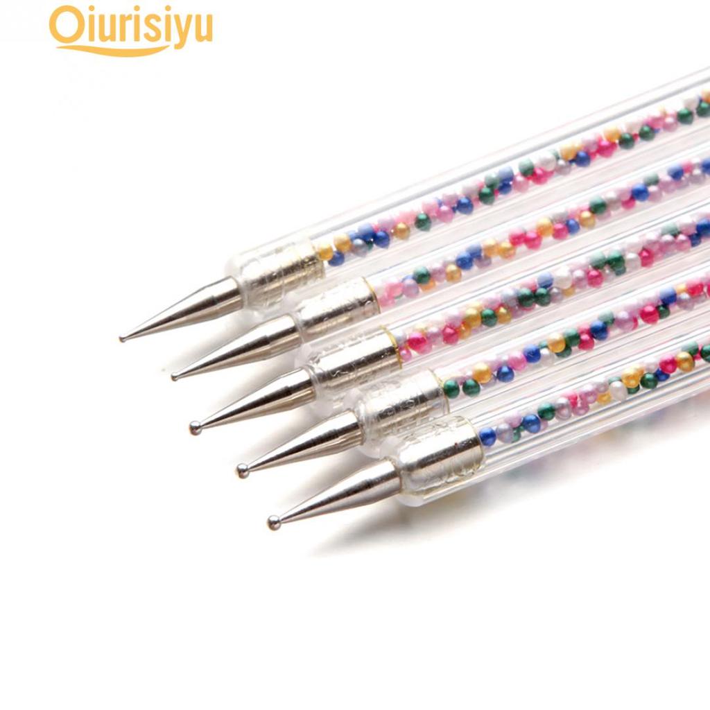 Buy 5Pcs/Set Nail Art Dotting Tool Pen Beads Double Ended Manicure Kit