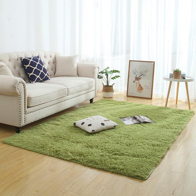 Silky Fluffy Carpet Modern Home Decor Long Plush Shaggy Rug Children's Play Mats Sofa Living Bedroom Bedside Mat Balcony Carpets