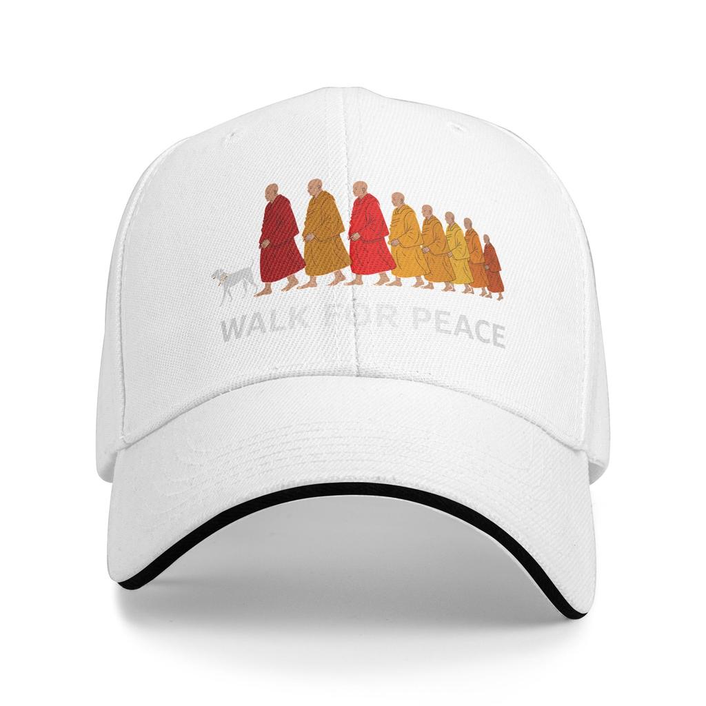 Sommer Freizeit Baseballkappe Retro Walk for Peace Mönche mit Aloka Hund Laufen Hippie Truckerhut Für Männer Mode Baseballkappen
