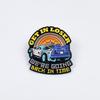 Retro Cartoon Car Brooch: Colorful English Letter Metal Badge - Perfect for Backpacks and Sedan Decoration