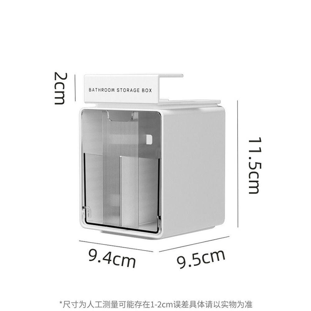Compartmentalized Cosmetic Storage Box Hanging Design Yellow White Sorting Storage Box Plastic No-drill Pull-Out Storage Drawer