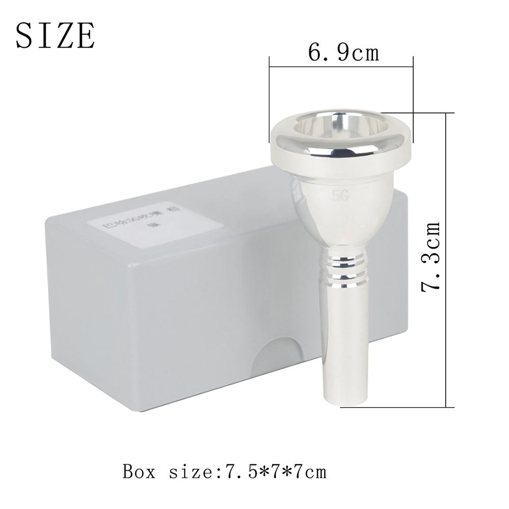 M MBAT Bach Tenor Trombone 5G Horn Mouthpieces Gold Silver Trombone Mouthpieces Replacement Parts Brass Instrument Accessories