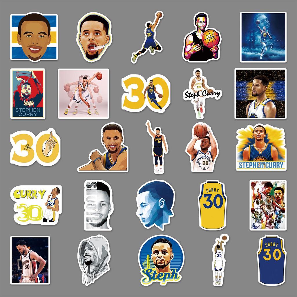 50 Kuri Graffiti Stickers: Personalized Basketball Stars Car Motorcycle Suitcase Decorations