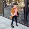 Children's Retro Leather Boots Boys Stylish Short Boots Warm Casual Leather Shoes
