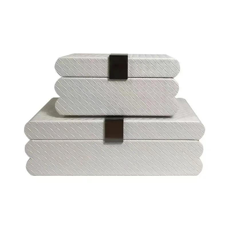 Luxury Jewelry Box Rings Storage Display Necklace Ornaments Organizer Professional Leather Art Container Earring Bracelet Boxes Woman Aesthetic Gift