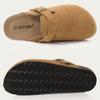 Asgard Women Cork Sole Clogs Slippers Fashion Cow Suede Flat Mules with Adjustable Buckle Men Leather Potato Shoes Beach Sandals