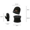 3Pcs Winter Fleece Thicken Windproof Hat Gloves Scarf Set Plush Warm Wool Knit Beanies for Men And Women