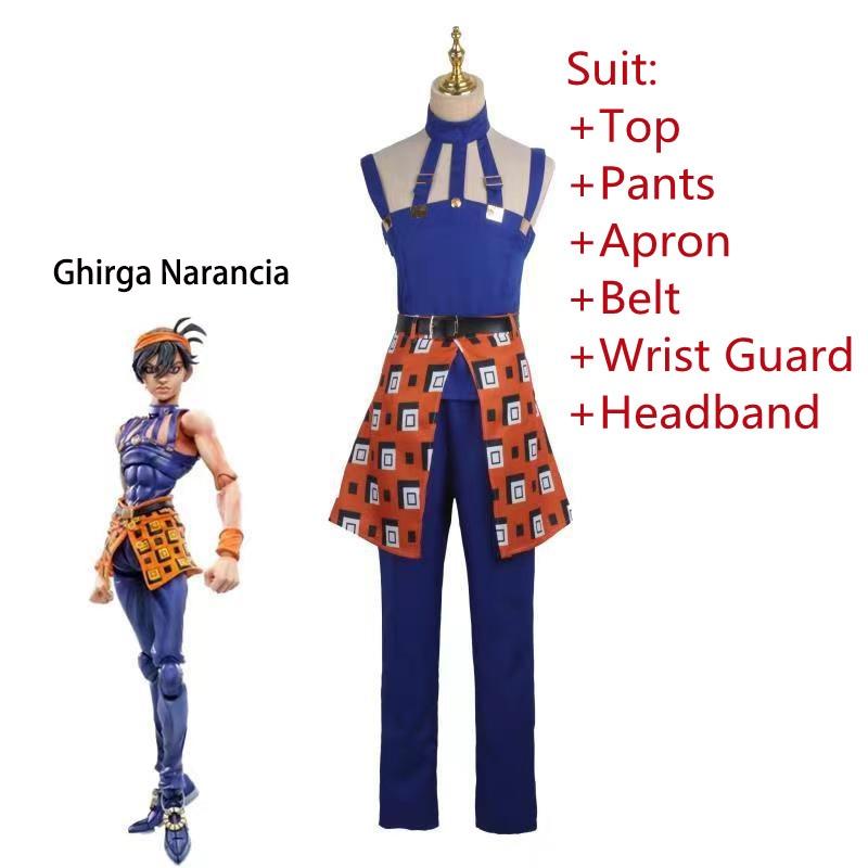 Traje de Cosplay Jojo's Bizarre Adventure Elástico Respirável Alta Qualidade Para Halloween Comic Con Role Play
