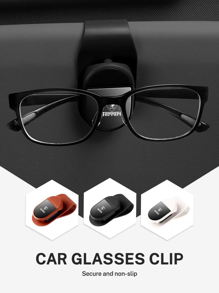 For F-Ferrari 308 GT4 328 GTB GTS F355 360 Modena 458ltalia 488 Accessories Car Glasses Storage Clip Sun Visor Sunglasses Holder MQ4