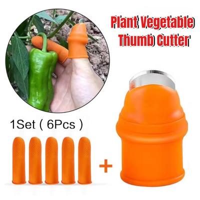 Cuchillo para cosechar dedos, protector de dedos, cubierta de goma para recoger verduras, cuchillo para el pulgar, protector de dedos, cortador de pulgar