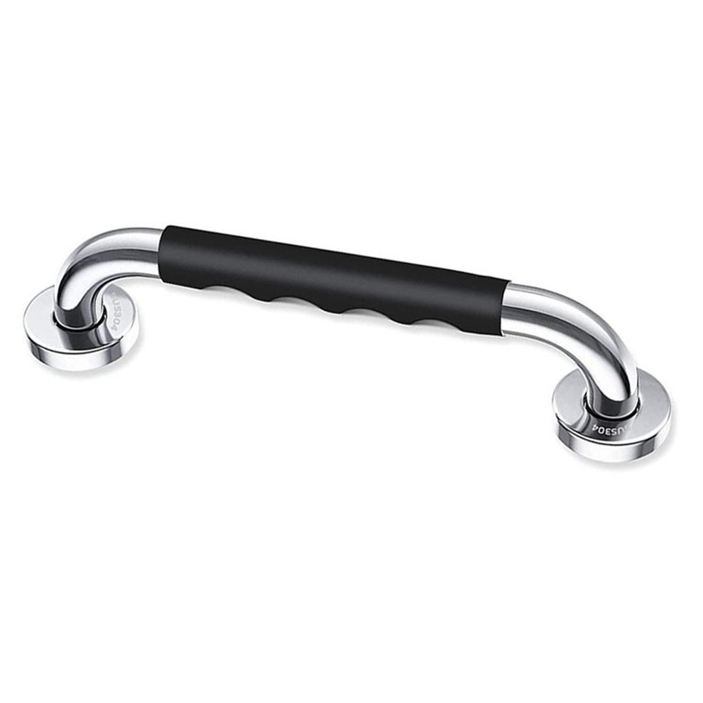 Bară de siguranță 33,5 cm Baie Anti-alunecare Mâner duș Oțel inoxidabil Acoperire silicon Bară de sprijin