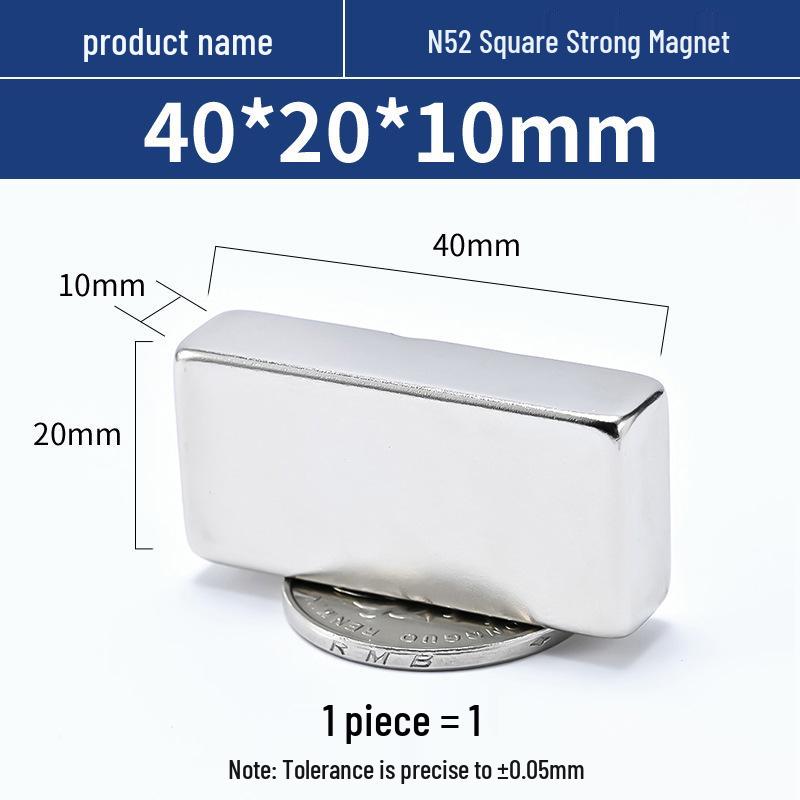 N52 40mm Neodymium Iron Boron Square Magnet Strip