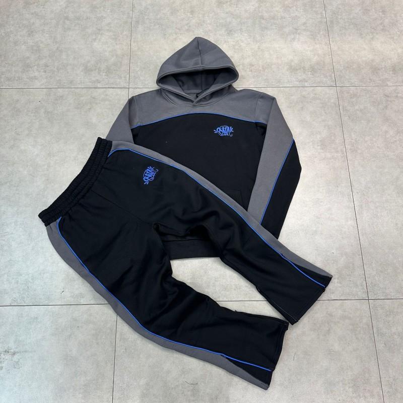 Streetwear Hooded Sweatshirt Set Loose Fit Embroidery Winter Casual Top Youth