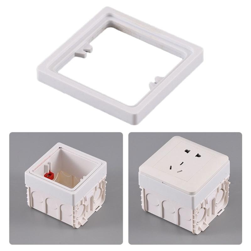 Single Socket Spacer Electrical Outlet Box Extender Single Gang Box Extender with Screws for Living Room School Office
