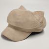 Adjustable Cat Ear Beret Warm Lining Octagonal Hat New Newsboy Cap  Women