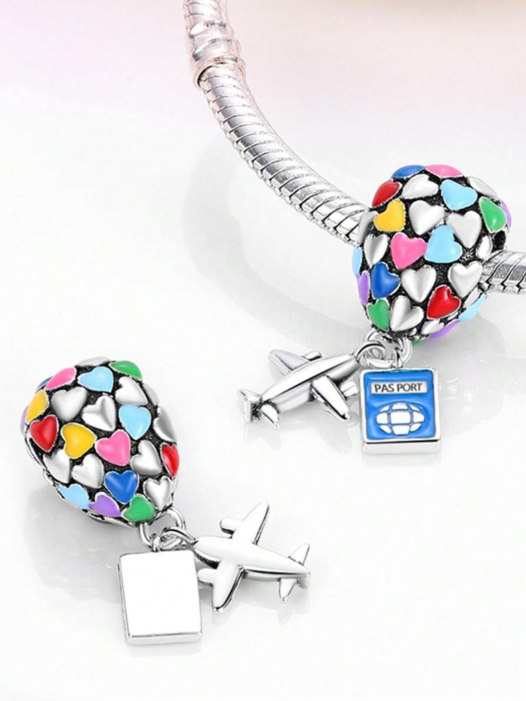 Charm Copper Colors Pink Camera Blue Suitcase Bead For Original Bracelet Diy Beads Charms Jewellery Making Gift For Women Styfne