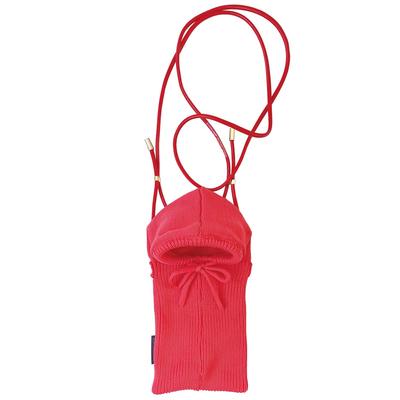 2555 Knit Parka Type Mini Pochette CJ Baby Lou [Rootote] Hoodie-A (Red)