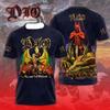 Retro Rock Dio Band 3d Graphic Print T-shirt Men Women Fashion Casual Oversized Short Sleeve Tops Tees Men Clothing Album
