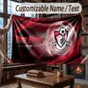Custom Name Flannel Throw Blanket Bournemouth Football Pattern Warm Home Decoration