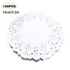 100 Pieces Disposable Baking Paper, Lace Paper, Decorative Paper, Coasters, Round Lace Paper, Lace Mats, Paper Doilies, Paper Coasters, Table Decor fo