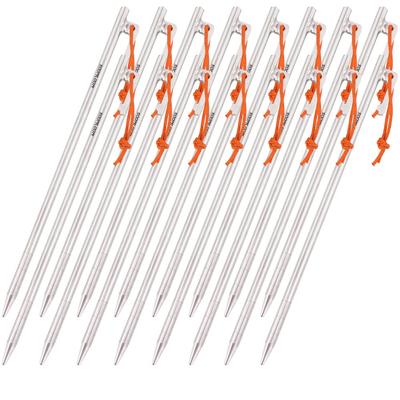 Soomloom 64 Titanium Alloy Tent Pegs, 25 Cm, 7.5 Mm Diameter
