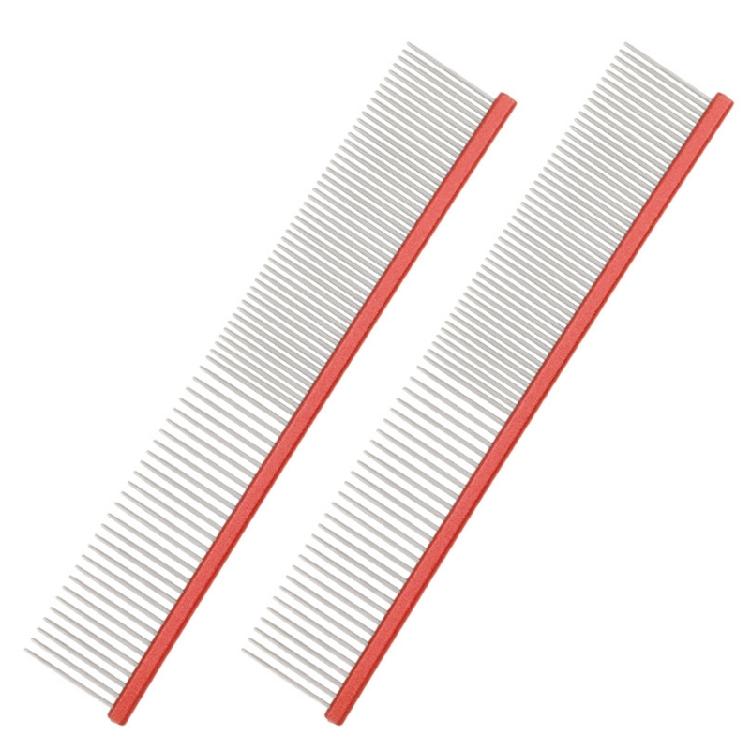 Straight Row Cats Comb Hair Removal Dog Deshedding Hair Comb Hair Remover 2pcs  Massage Comb Pet Grooming Supply