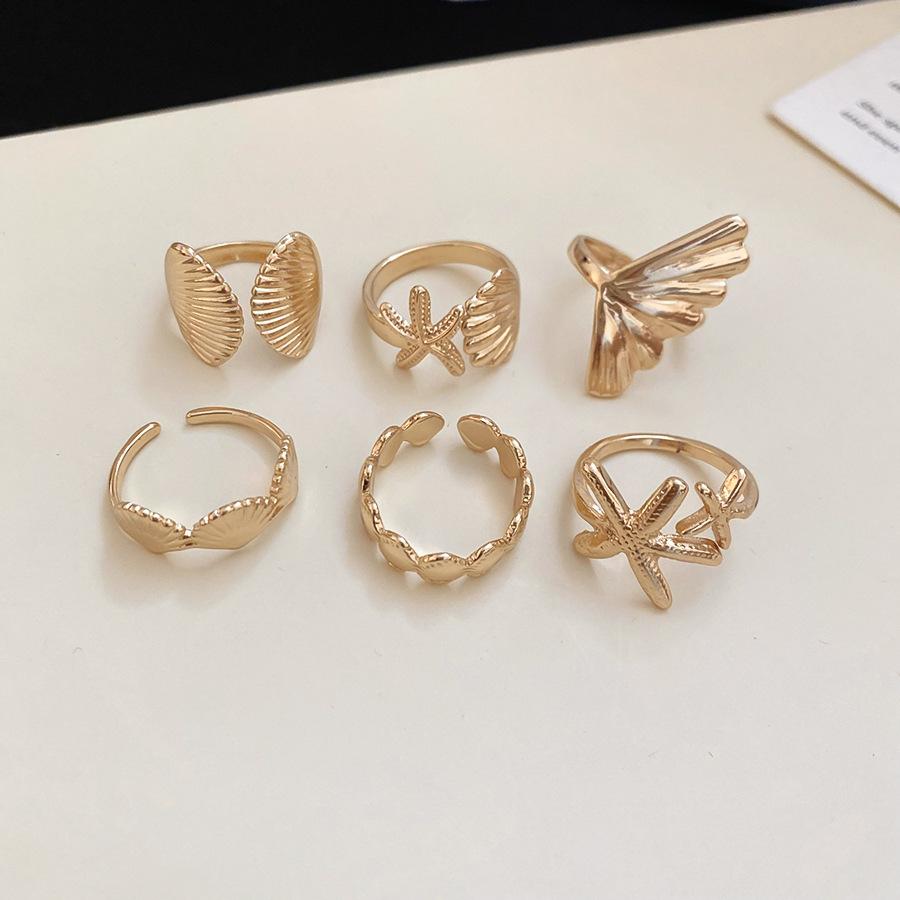 Металлическая Звезда Неправильная Геометрическая Открытое Кольцо Свет Роскошное Кольцо Универсальное Холодный Ветер Украшения Женские