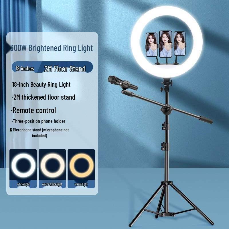 22-Inch Ring Light Stand for Live Streaming and Selfies, Compatible with Douyin Style