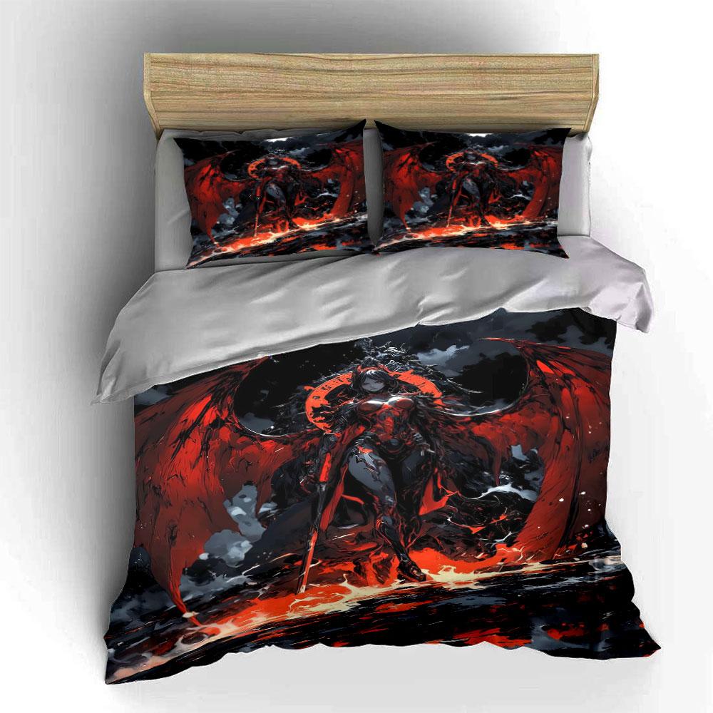 Red-winged warrior design. Bedding sets Duvet cover sets Duvet covers Pillowcases(1 * Duvet Cover 2 * Pillowcases without duvet insert)