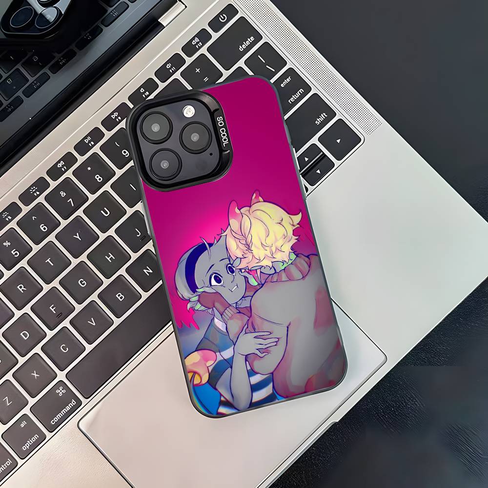 M-Mushroom Oasis Anime Phone Case For iPhone 17,16,15,14,13,12,11,Pro,Max,Plus,Black Matte Shockproof Cover