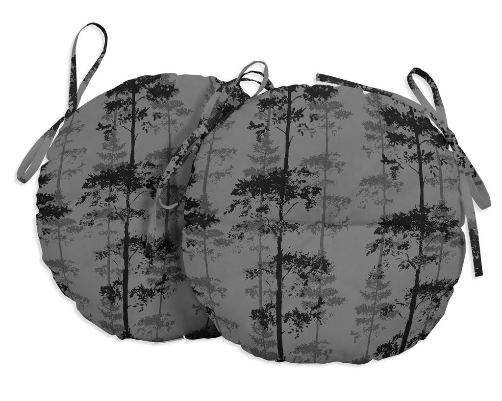 Vargottam Indoor Outdoor Round Bistro Chair Cushions Block Print 15-Inch Bistro Chair Pads Waterproof Seat Chair Cushion For Home