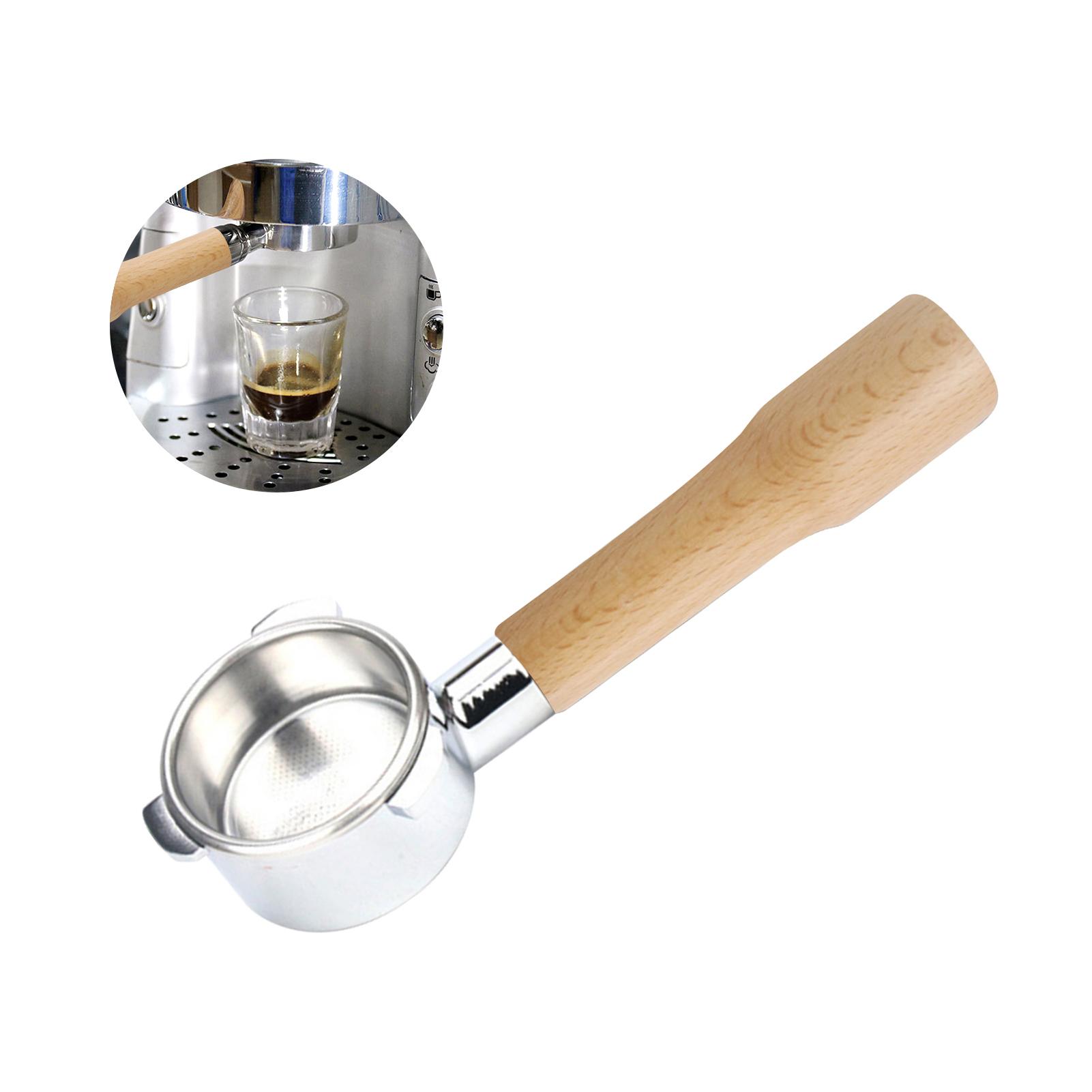 

54mm Coffee Bottomless Portafilter Wooden Handle Coffee Filter for Breville 880/870/850 eusable Coffee Extraction Accessories