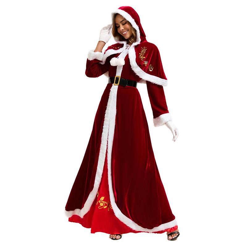 Neuer Weihnachtsmann-Anzug Bühnenauftrittskleidung, Paaranzug 6XL Weihnachts-Übergrößenkleidung