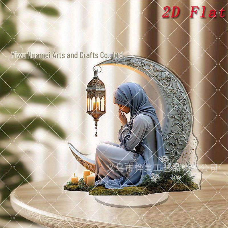 Cross-Border New Moon Lighthouse 2D Acrylic Ornament - Home and Festival Decoration.