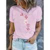 Women'S Casual Round-Neck T-Shirt with Stylish Letter Print for Spring and Summer