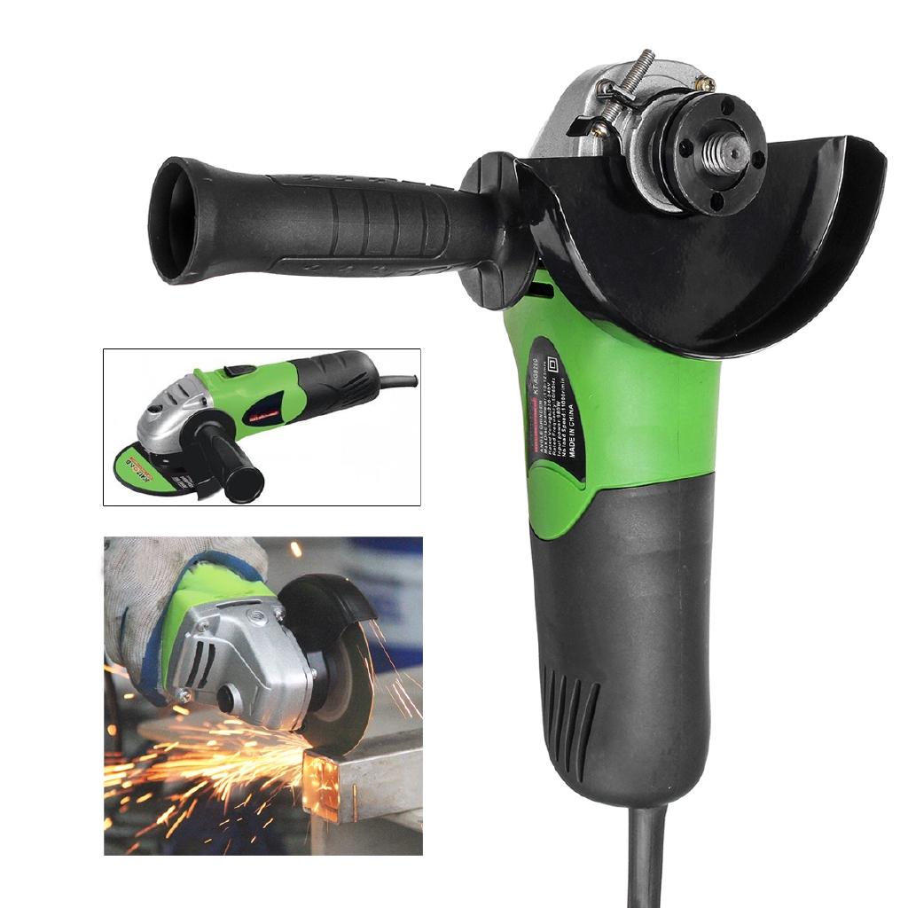 115-125mm  Adjustable Electric Angle Grinder Grinding Machine 980W Metal Cutting Tool 11000RPM Anti-Slip Powerful Protect New