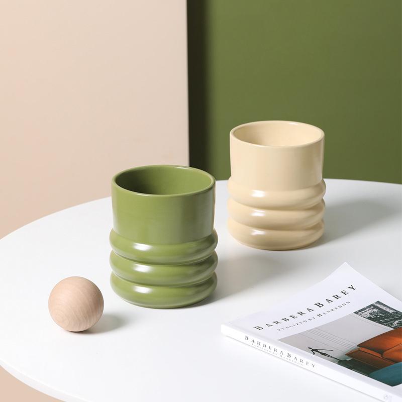 Ghiveci de flori cerc creativ, oală suculentă, vas de ceramică, decorare pentru acasă, ornamente de birou, decorare pentru grădină, vas de plante bonsai