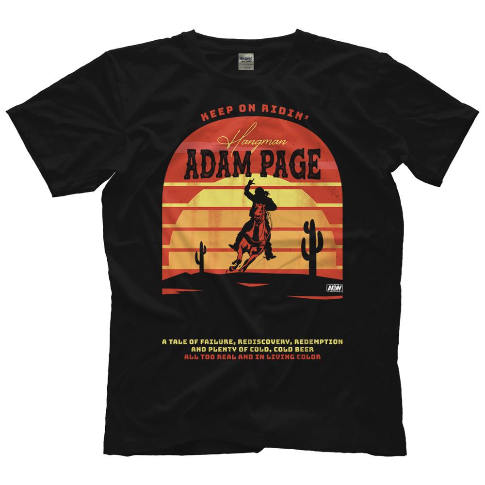 Hangman Adam Page  Sunset AEW Official TShirt Unisex T-Shirt S