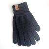 Men's gloves solid color knitted wool gloves are cold-proof and warm in autumn and winter, and can be simple and versatile with five fingers